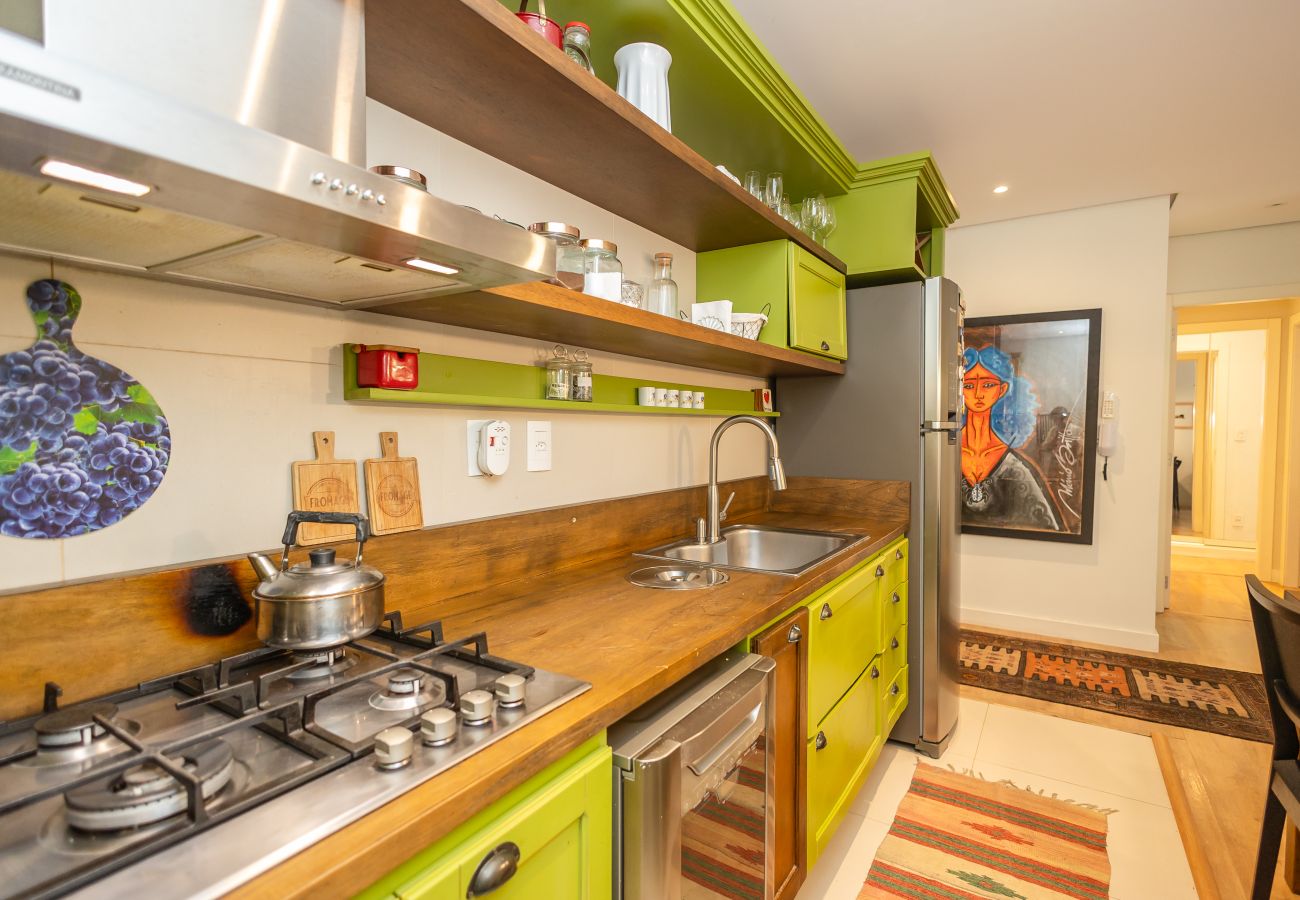 Apartamento em Gramado - NOVO! Loft 2D (1 suite) a 400m da Rua Coberta!