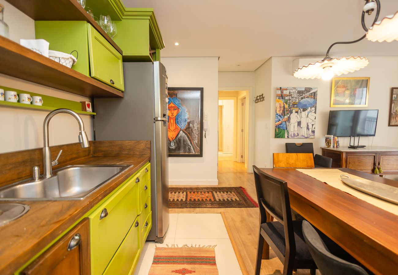 Apartamento em Gramado - NOVO! Loft 2D (1 suite) a 400m da Rua Coberta!