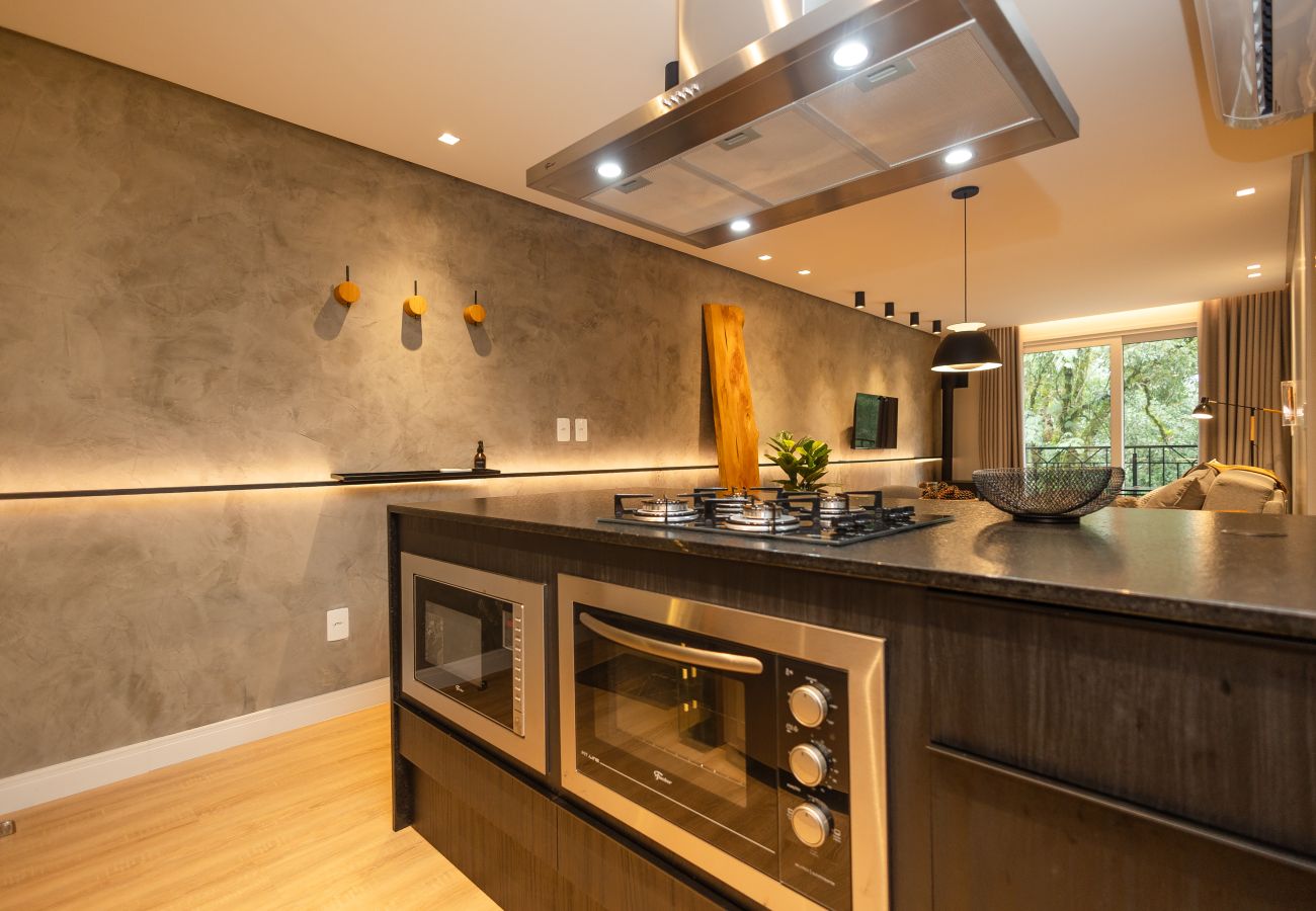 Apartamento em Gramado - NOVO! Loft IMPECÁVEL! Desfrute Gramado como um nativo!