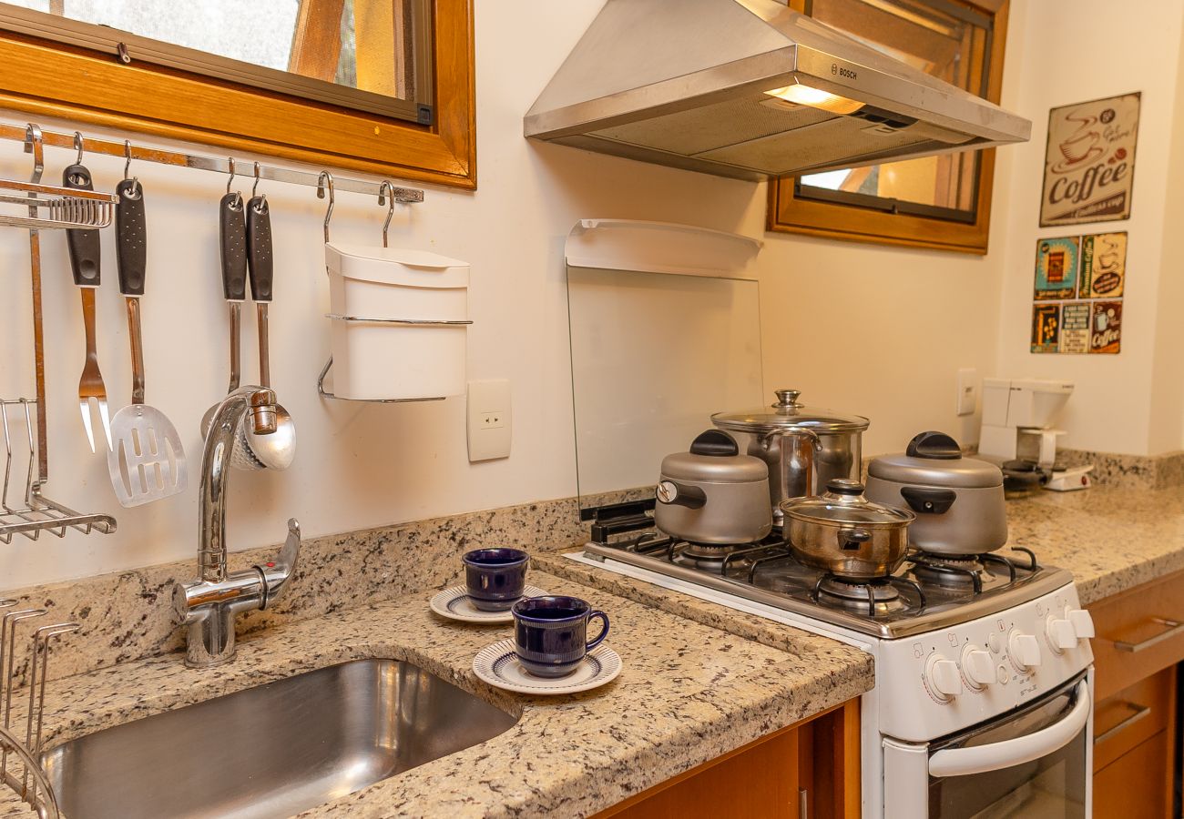 Apartamento em Gramado - NOVO! Apto 2d (1 suíte) a 600m da R Coberta!