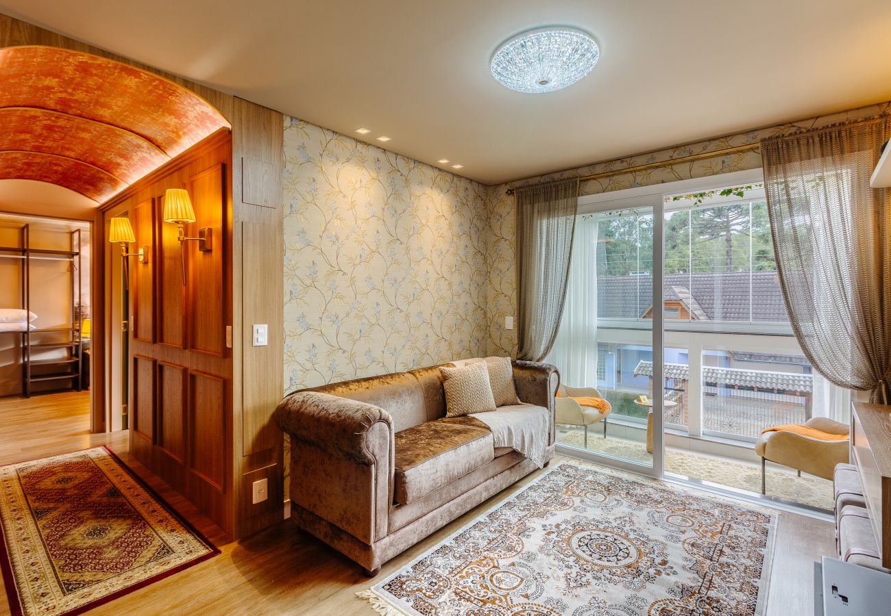 Apartamento em Canela - NOVO! Ap (1 suíte) temático EXPRESSO 221 Canela - Gramado