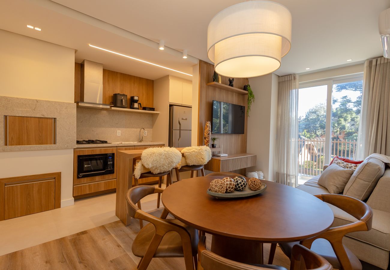 Apartamento em Gramado - NOVO! Ap 2D (1 suite e banho completo) no centro de Gramado!
