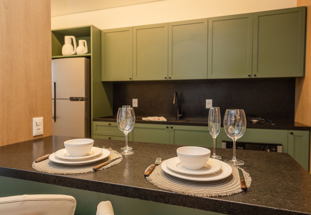 Apartamento em Gramado - NOVO! Apto 2 suítes a 400m da R Coberta!