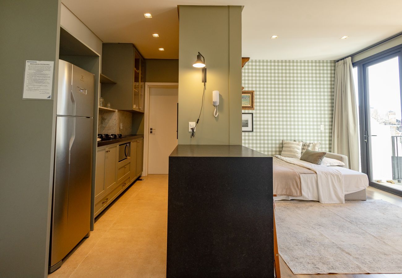 Apartamento em Gramado - 2 Apês Conectados | 100m Rua Torta | P/ 8 Pessoas
