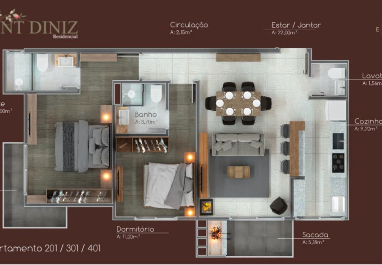 Apartamento em Canela - Apto 2 dormitórios Saint Diniz REF 558379