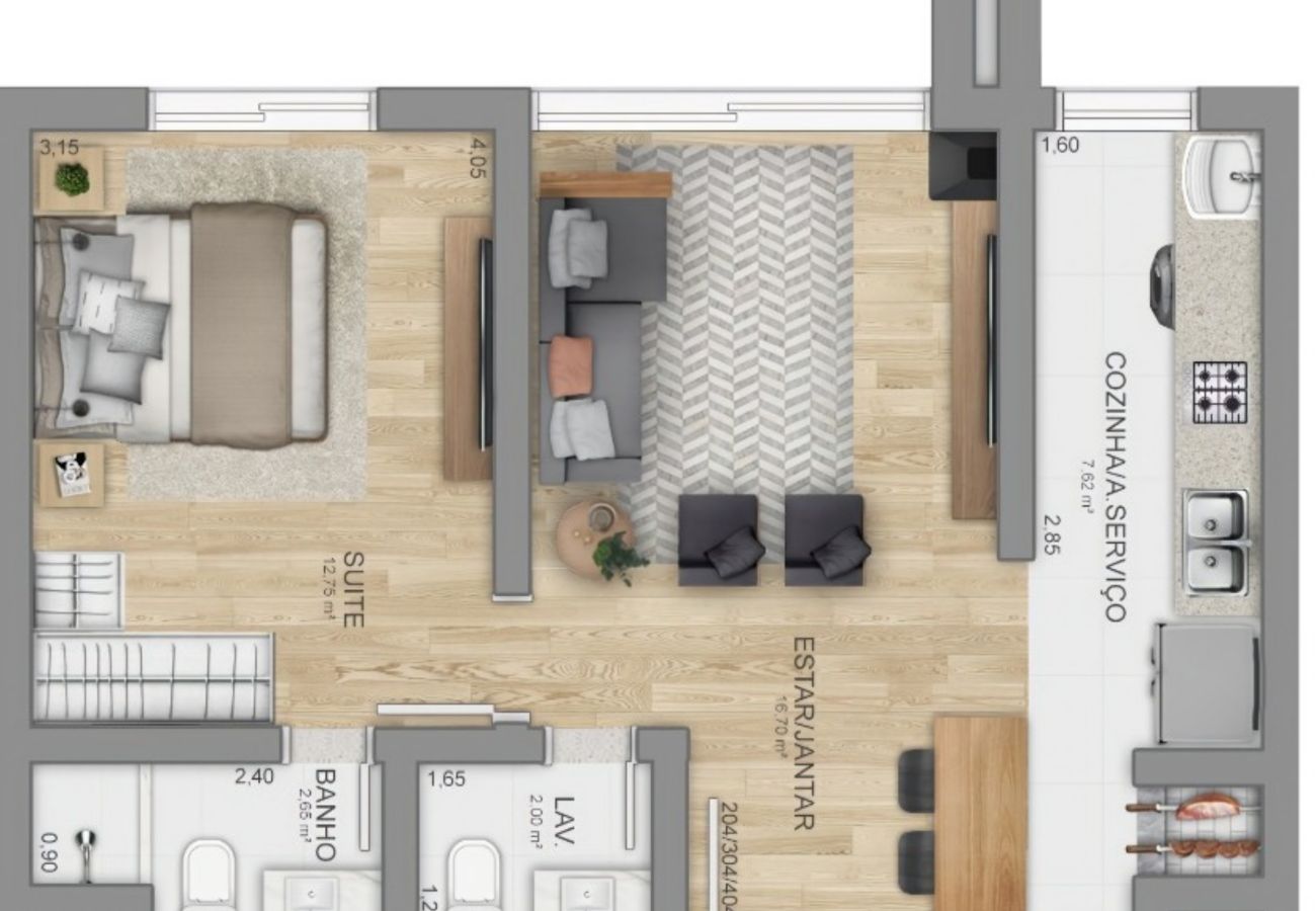 Apartamento em Canela - APTO 1 DORM LA TENÉ CANELA REF 571187