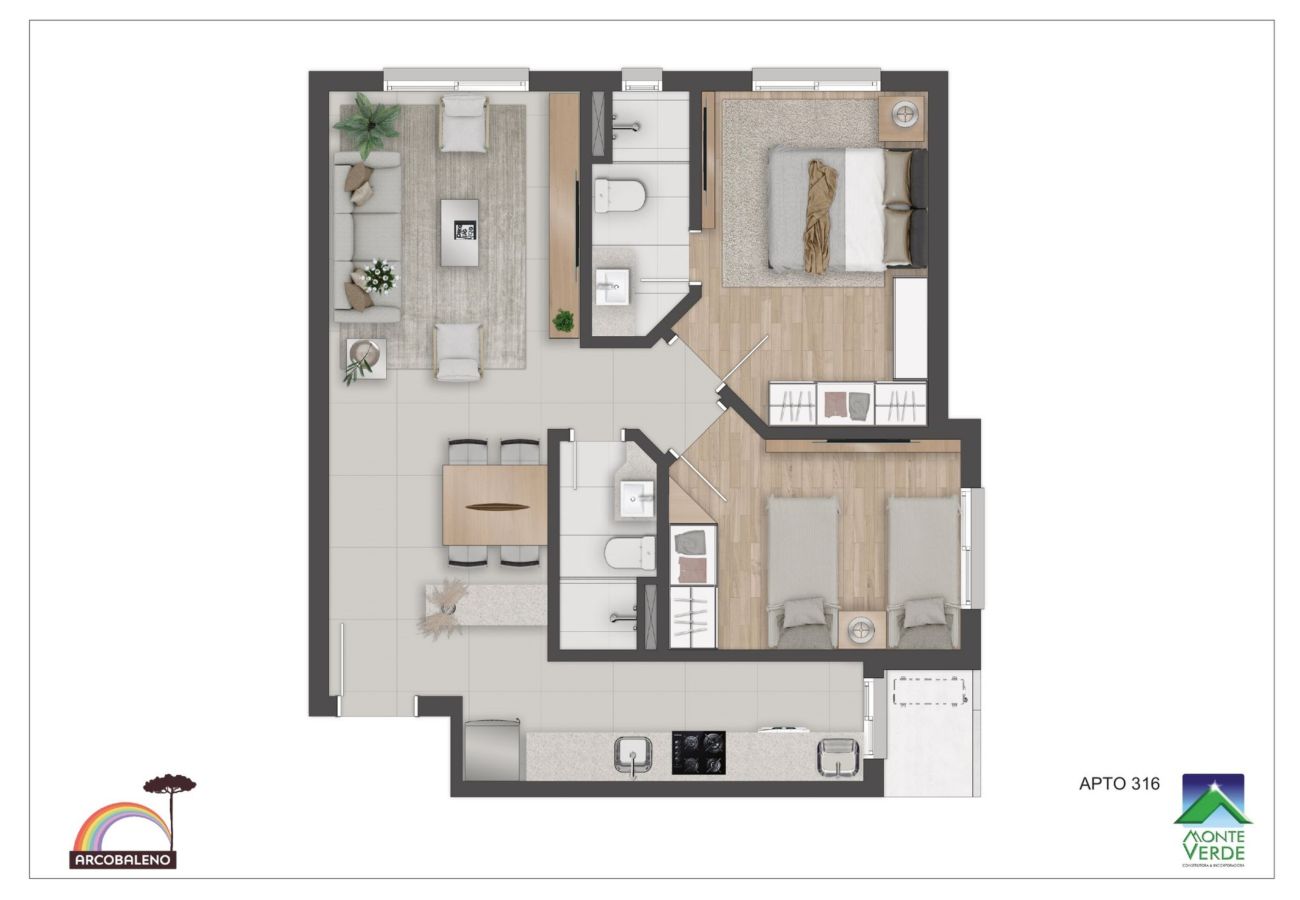 Apartamento em Gramado - RESIDENCIAL ARCOBALENO II REF 720842 